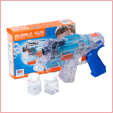 Pistola de burbujas con disparador automático recargable